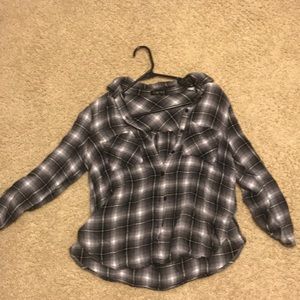 Black and white plaid shirt